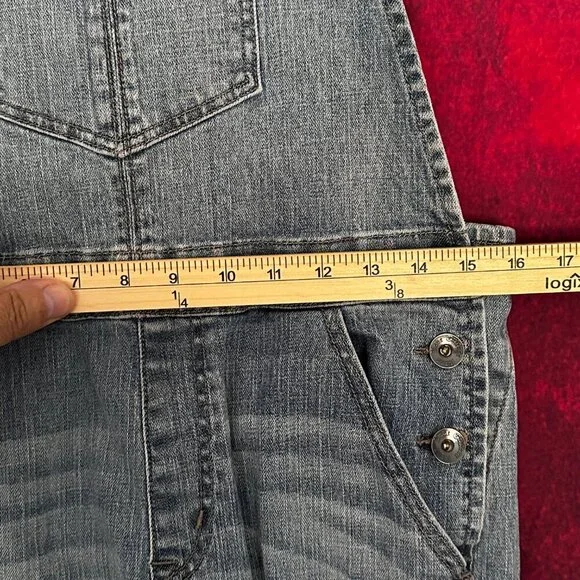 WOMENS LOVE CULTURE JEANS OVERALLS, LIGHT BLUE DENIM, DISTRESSED, MEDIUM SIZE - Picture 9 of 15